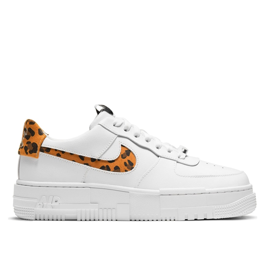 Nike Air Force 1 Pixel leopard print sneakers in white | ASOS Style Feed
