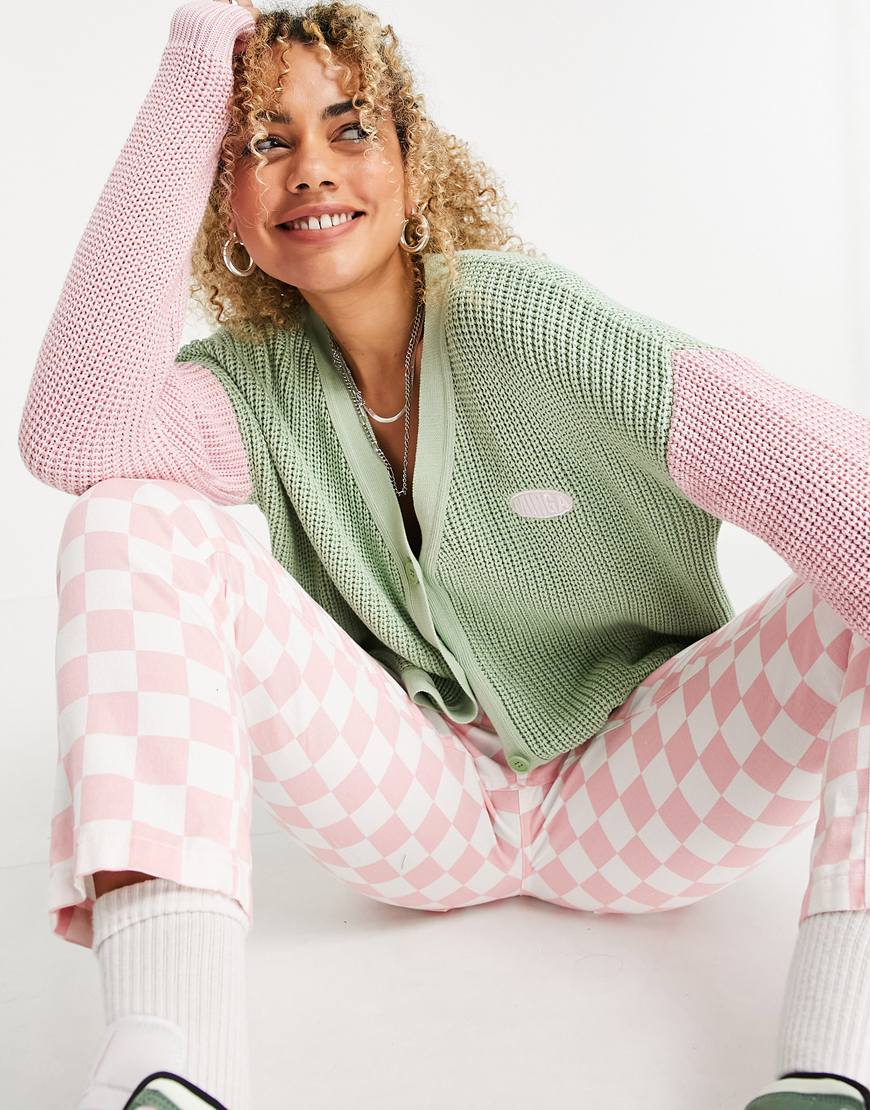 Minga London relaxed knitted cardigan with contrast sleeves | ASOS Style Feed