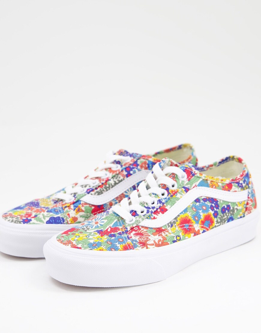Vans X Liberty Old Skool Tapered liberty fabrics trainers in multi | ASOS Style Feed