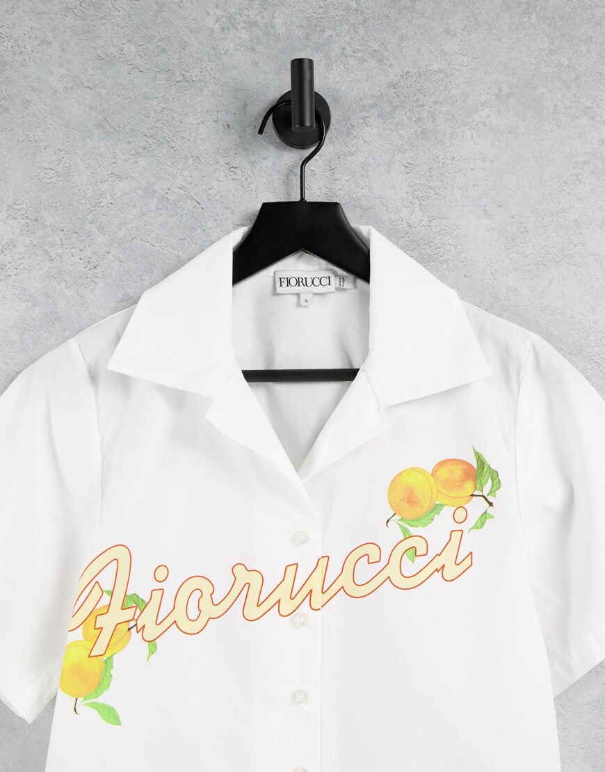 Fiorucci cropped shirt with retro oranges logo graphic | ASOS Style Feed