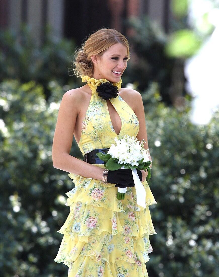 Serena Van Der Woodsen Gossip Girl Yellow Dress | Style Feed