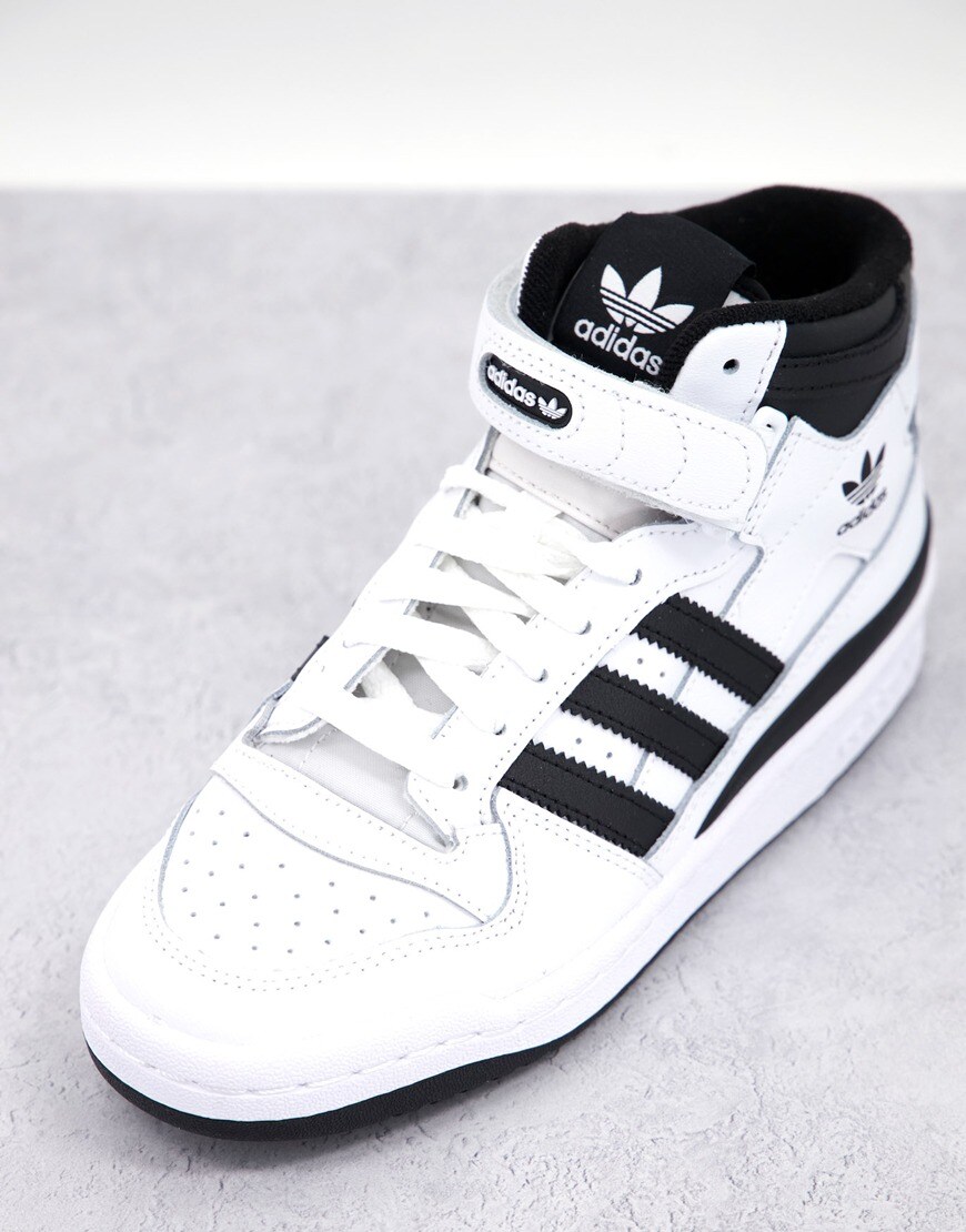 adidas Originals Forum Mid trainers in white and black | ASOS Style Feed