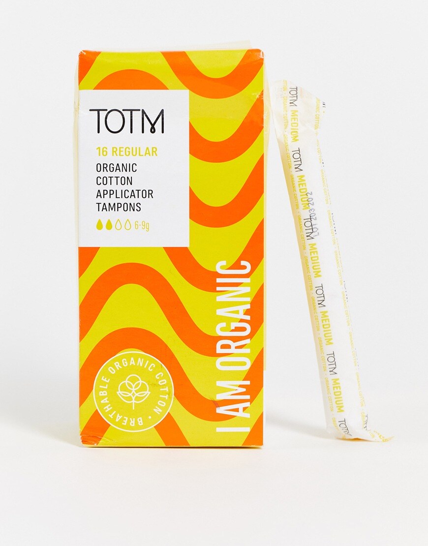 TOTM, Organic Period Pads, 100% Organic Cotton, Plastic-Free
