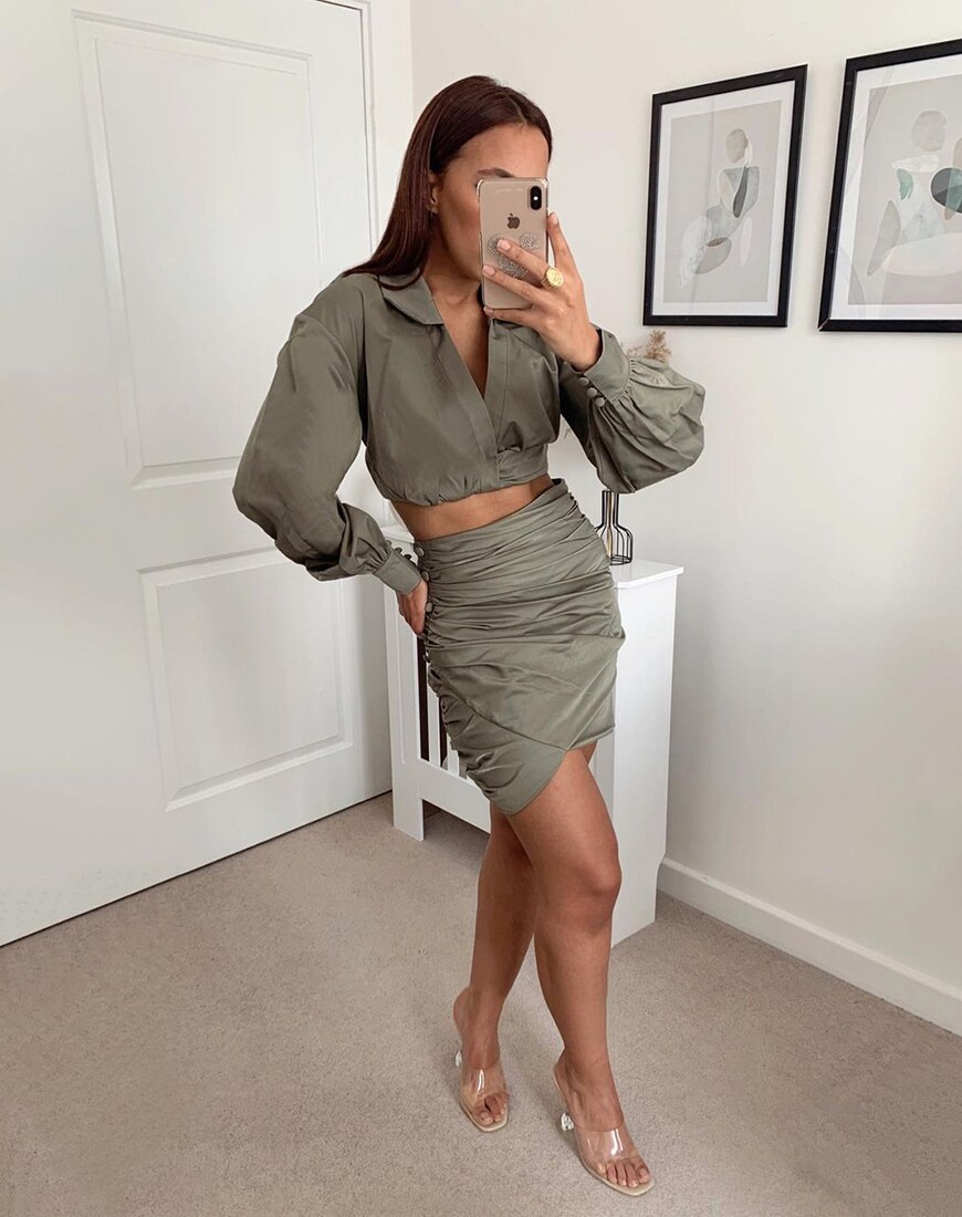 khaki co-ord