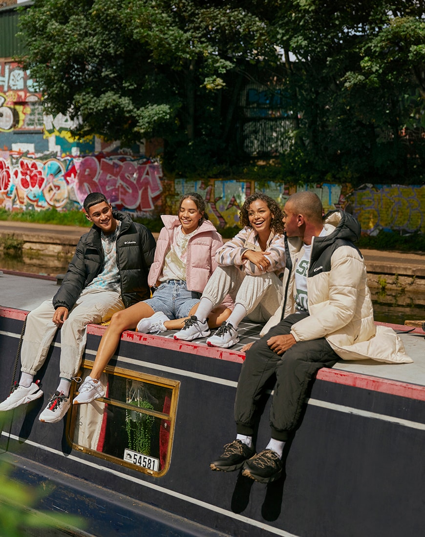 Two men and two women wearing new-season outerwear by Columbia | ASOS Style Feed
