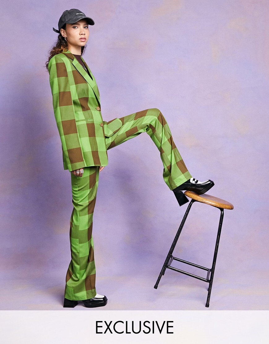 An image of a check suit by COLLUSION  | ASOS Style Feed