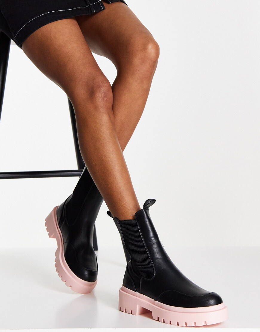 ASOS DESIGN Always coloured sole chelsea boots | ASOS Style Feed