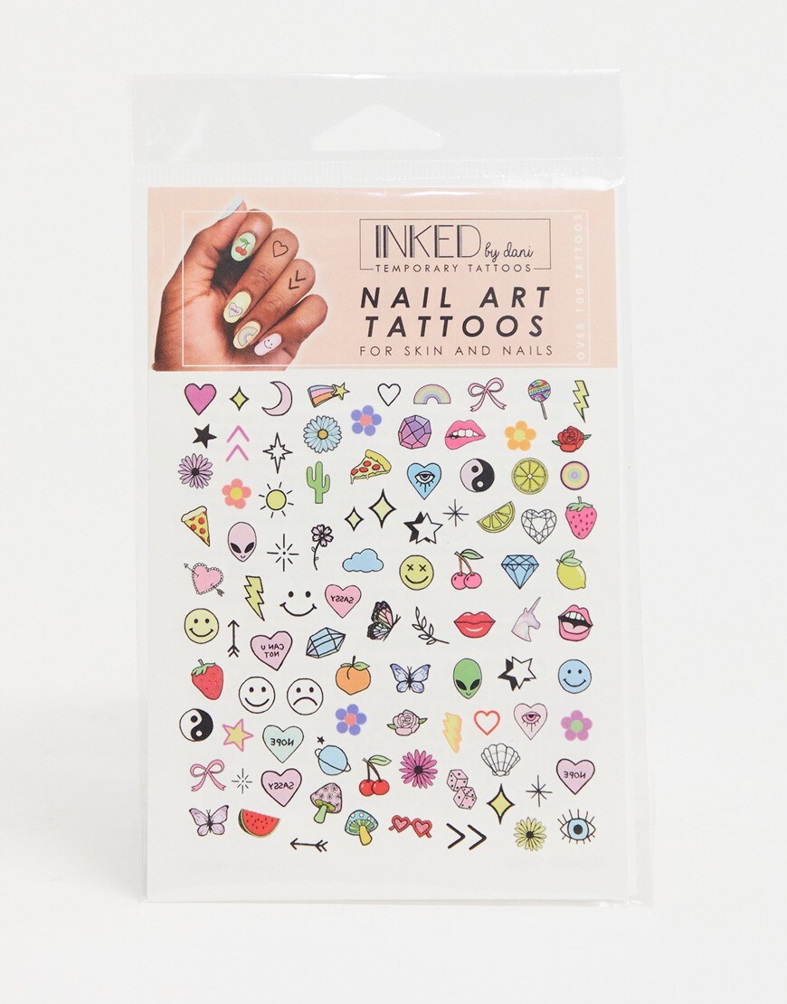 INKED by Dani Color Nail Art Temporary Tattoo Pack | ASOS Style Feed
