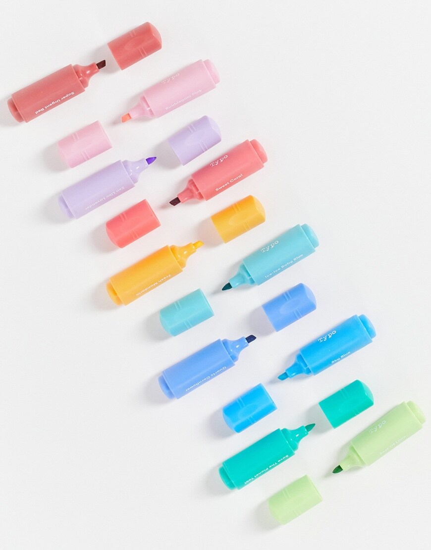 Typo mini highlighter pens in pastels | ASOS Style Feed