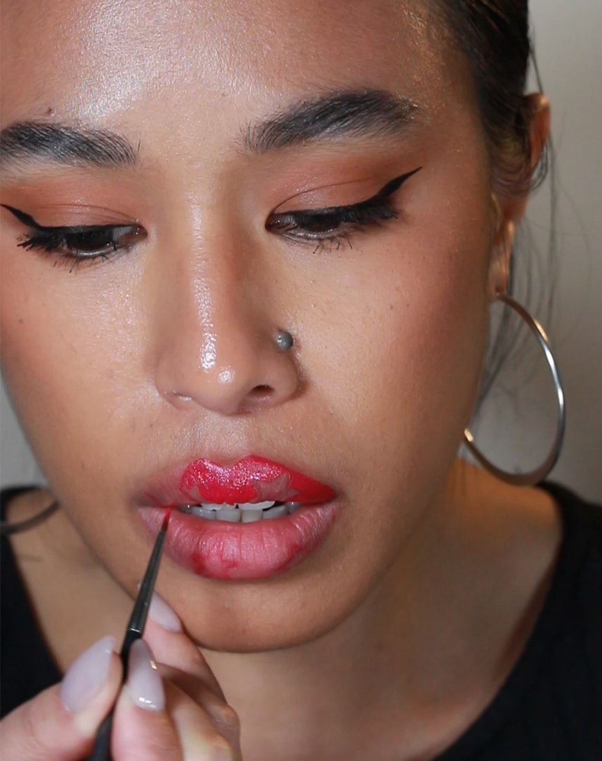 The MAC Lip Pencil in ‘Beet’ and the MAC Liquid Lipstick in ‘Hey There, Good Looking’ | ASOS Style Feed