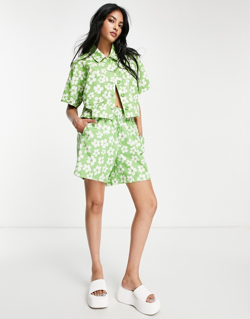 Topshop floral print co-ord in green and white | ASOS Style Feed