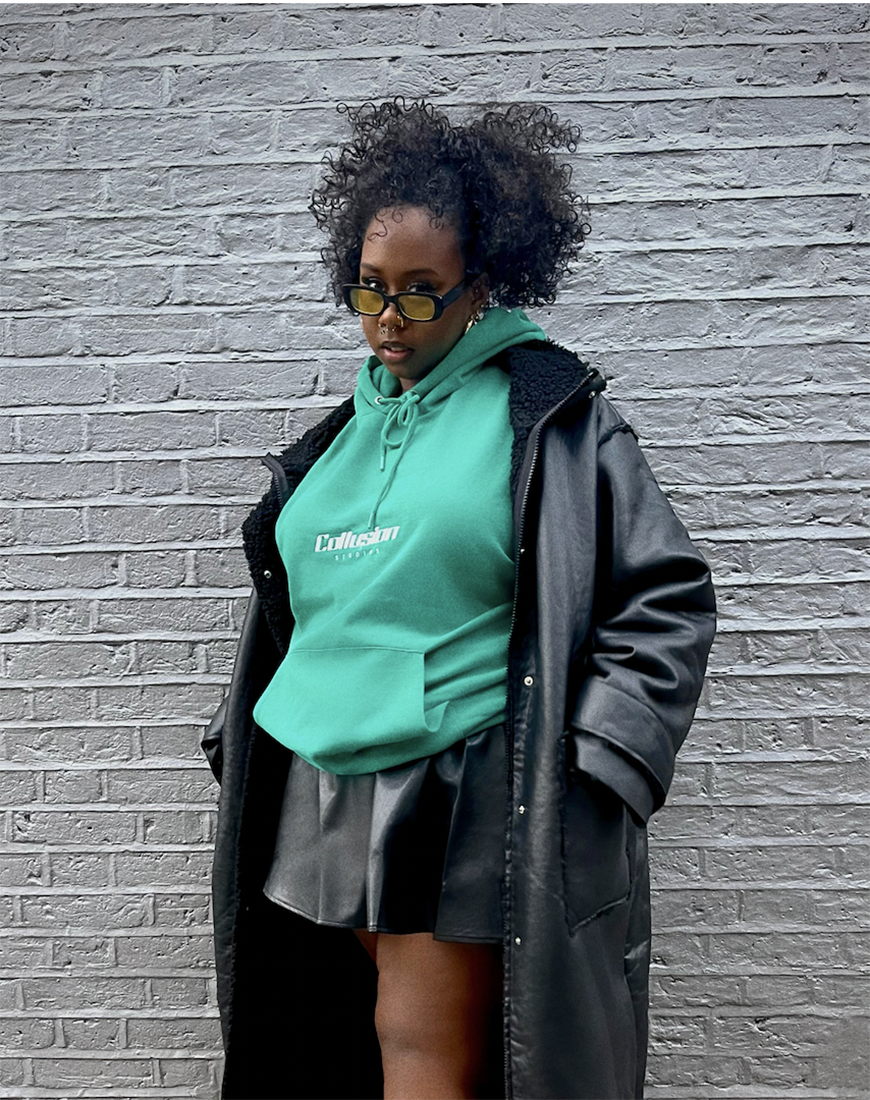 Talia in green collusion hoodie | ASOS Style Feed