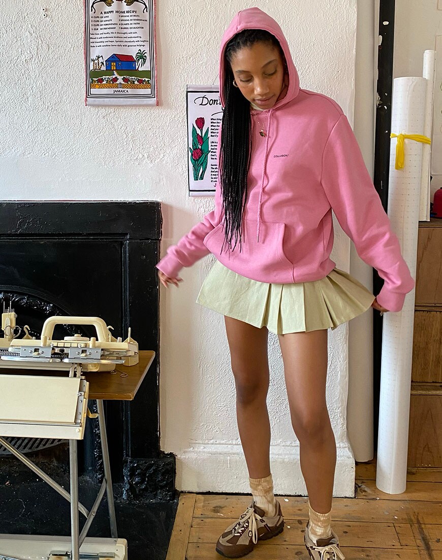Taya pink hoodie and mini skirt | ASOS Style Feed