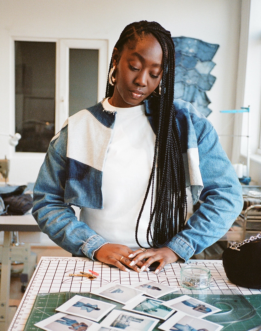 Wuzzy Omiyale in her studio