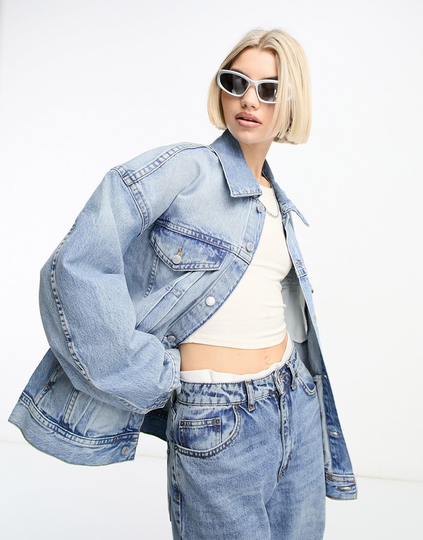 Woman wearing denim jacket | ASOS Style Feed