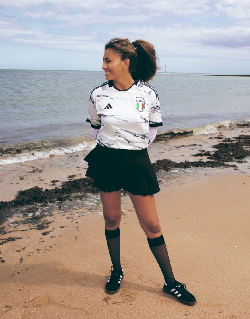 Woman wearing football jersey | ASOS Style Feed