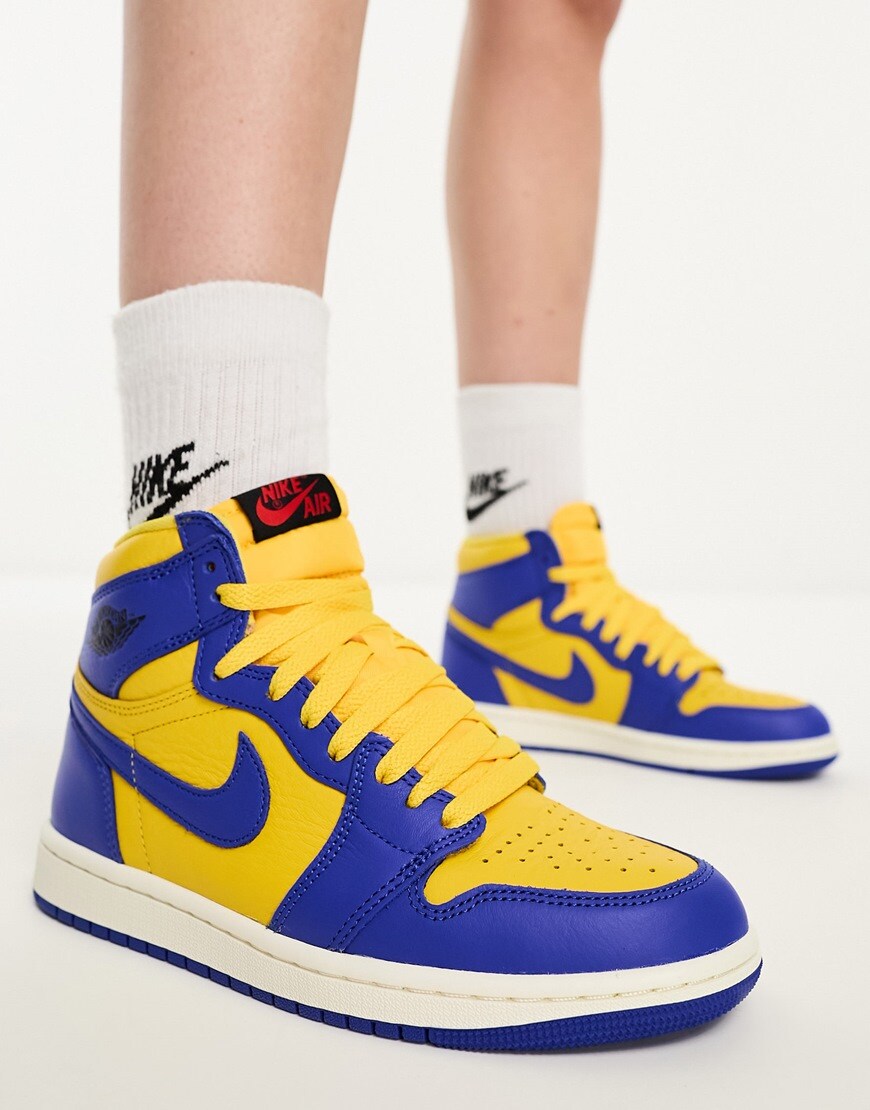 Nike Jordan OG in purple and yellow