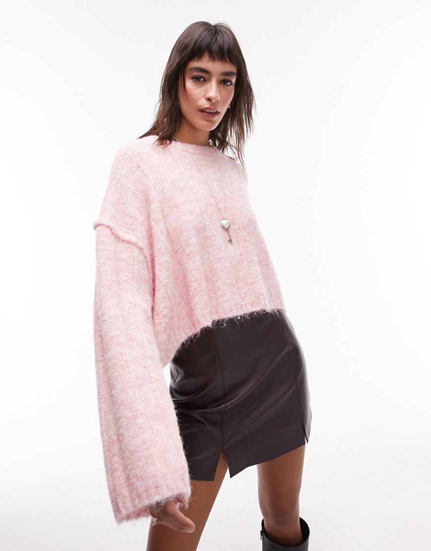 Pink jumper topshop