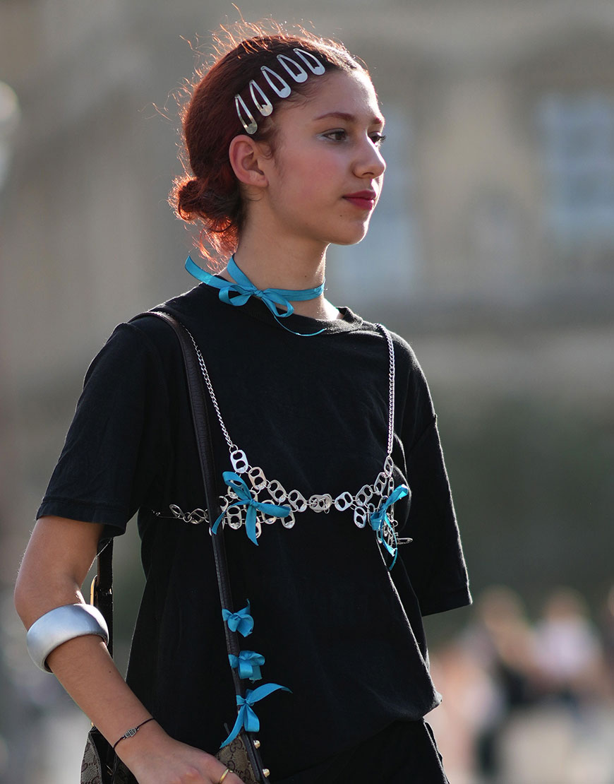 Woman wearing lots of hair clips | ASOS Style Feed