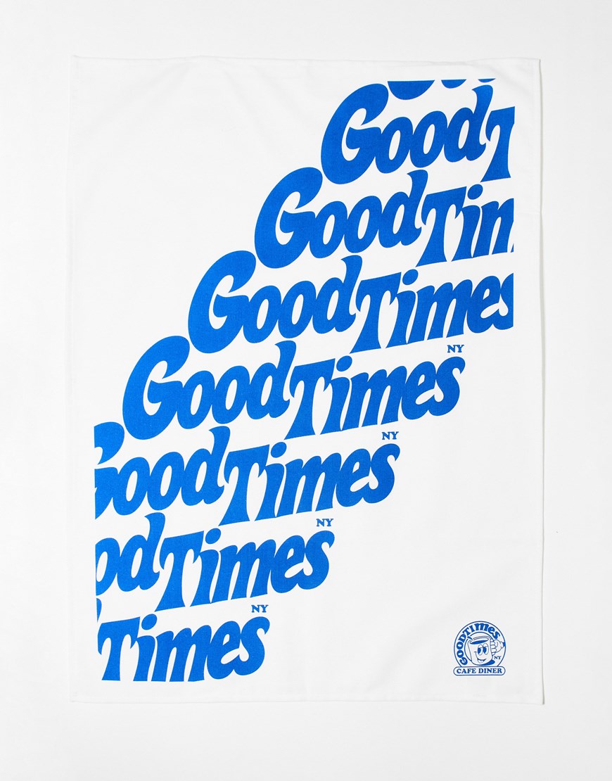 Typo good times print tea towel | ASOS Style Feed