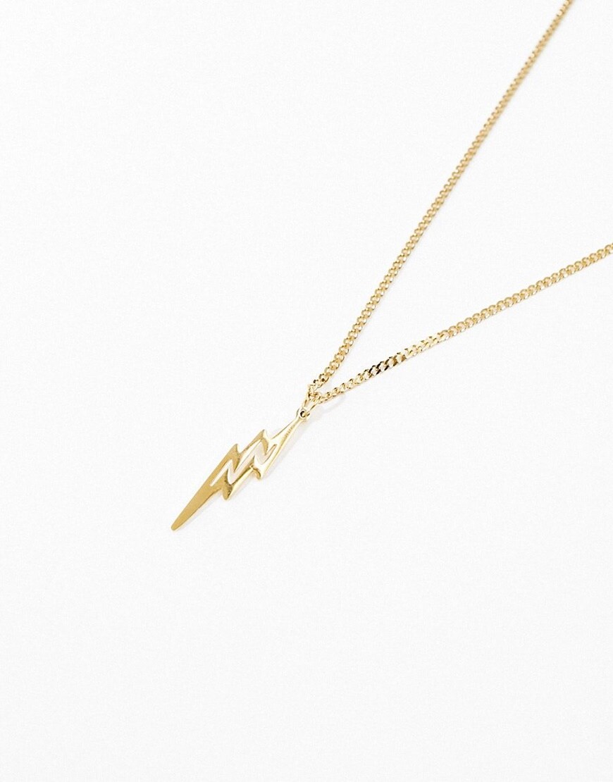 Icon Brand de la perla oval pendant necklace in silver | ASOS Style Feed