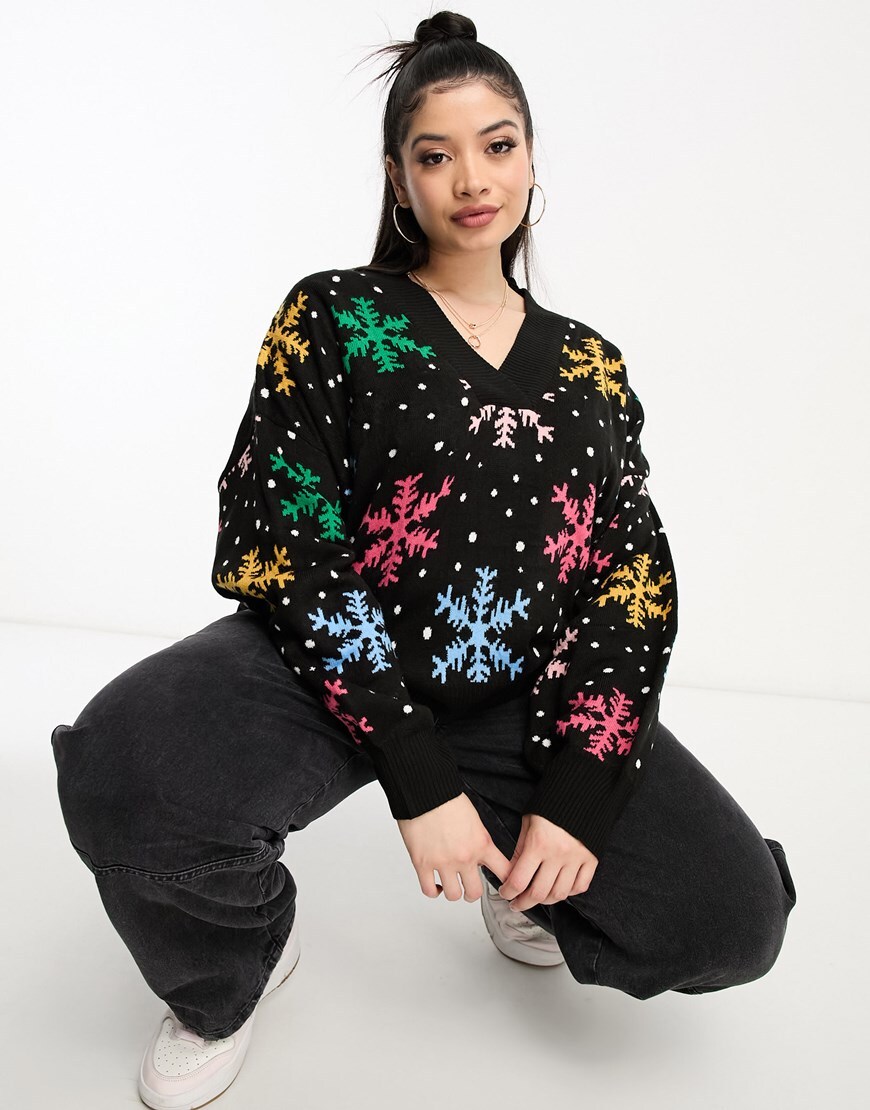 Black multicoloured jumper