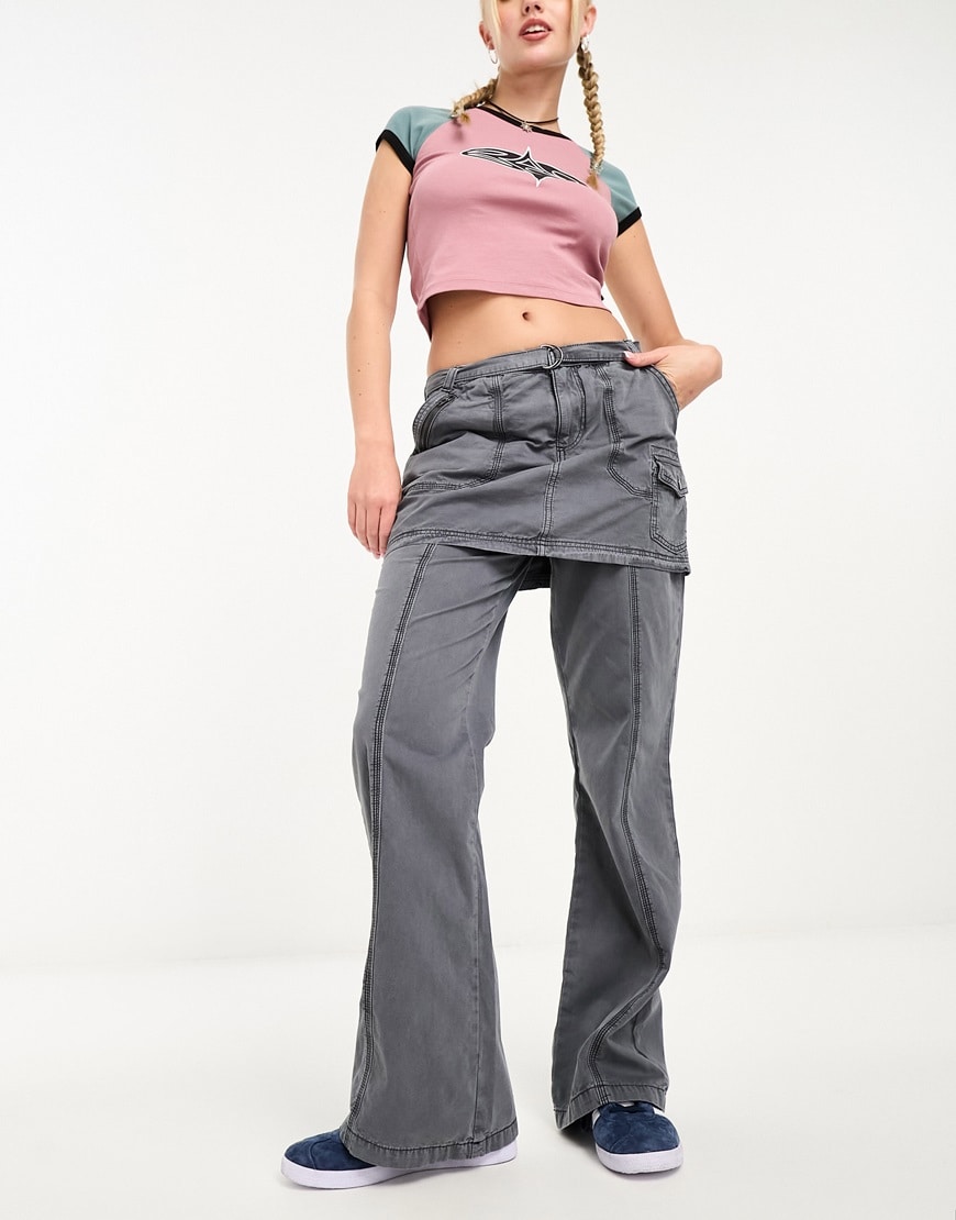 Jean and skirt