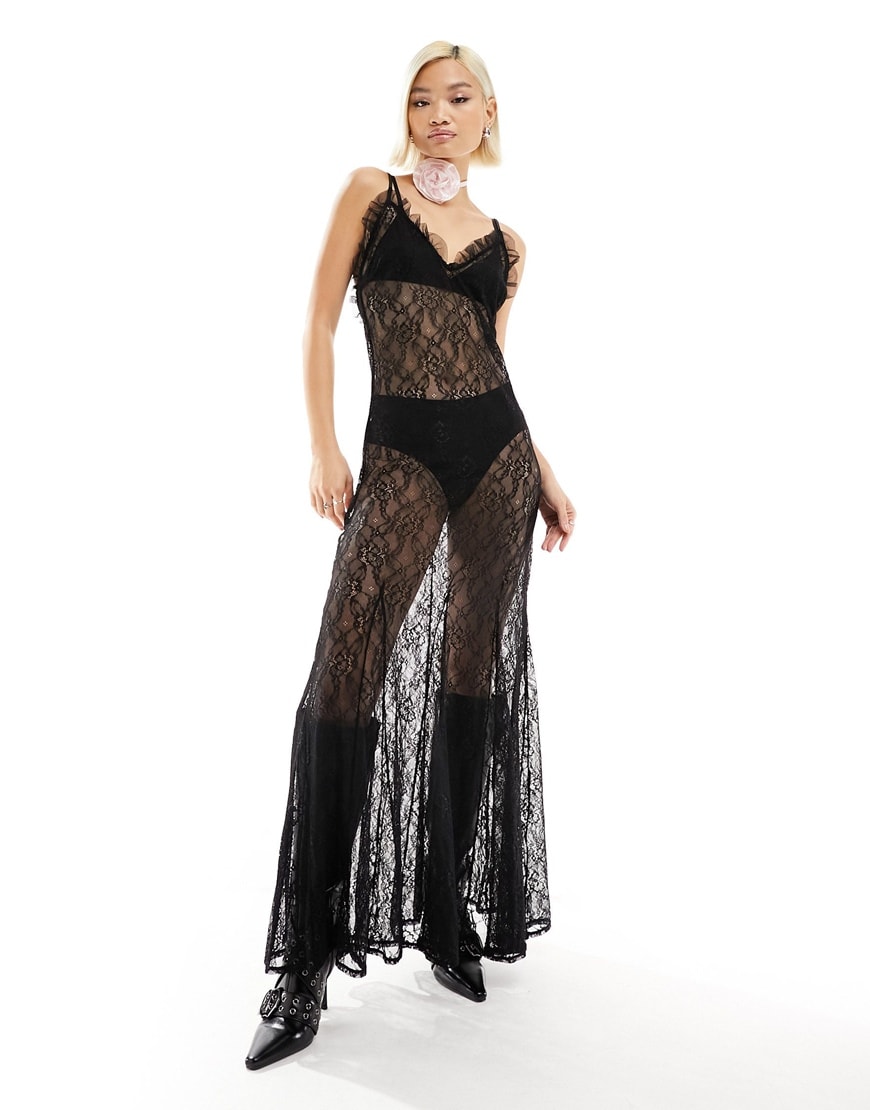 Lace sheer dress