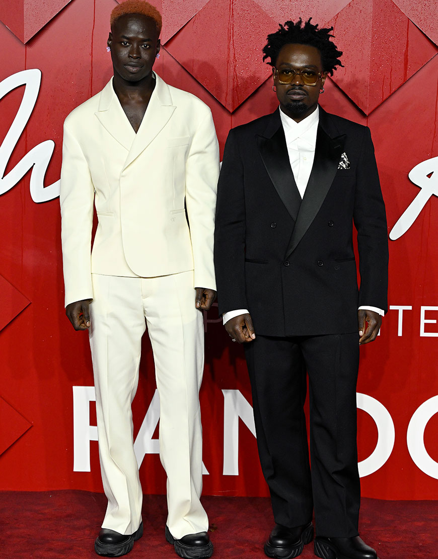 Ibrahim Kamara and CampbellAddy at the British Fashion Awards 2023 | ASOS Style Feed