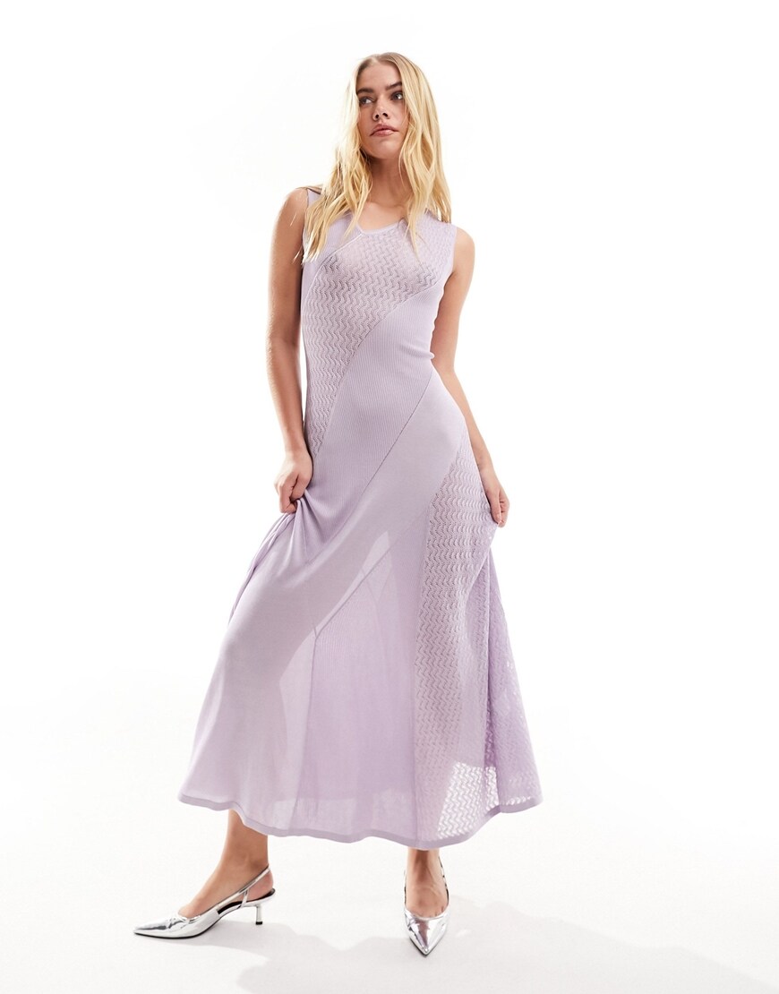 Purple chiffon maxi dress