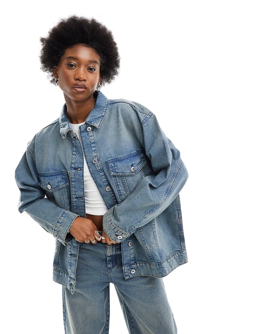 ASOS Weekend Collective denim co-ord in dirty wash | ASOS Style Feed