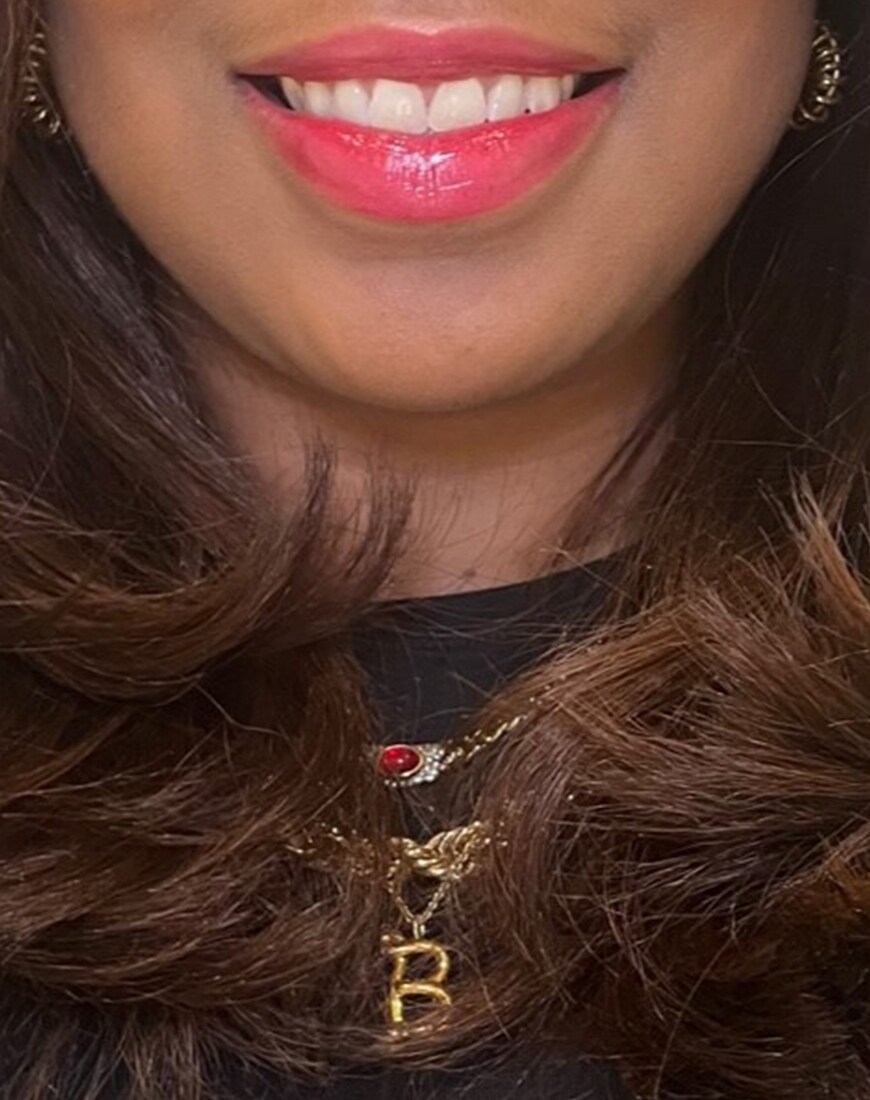 Barri wearing Benefit lip tint | ASOS Style Feed