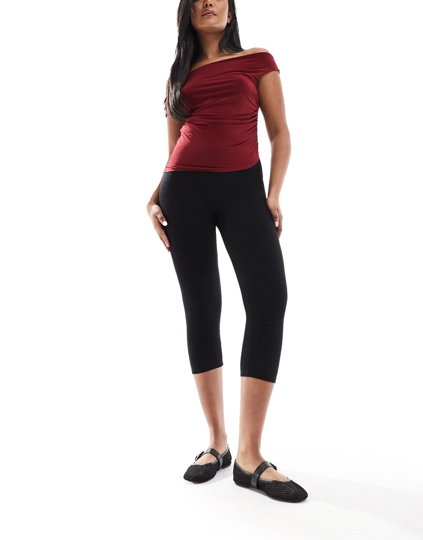 ASOS DESIGN capri legging in black | ASOS Style Feed