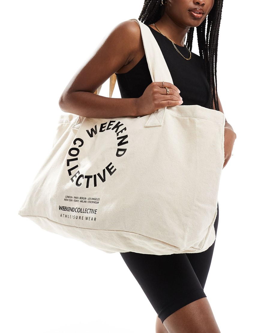 Oversized canvas tote bag