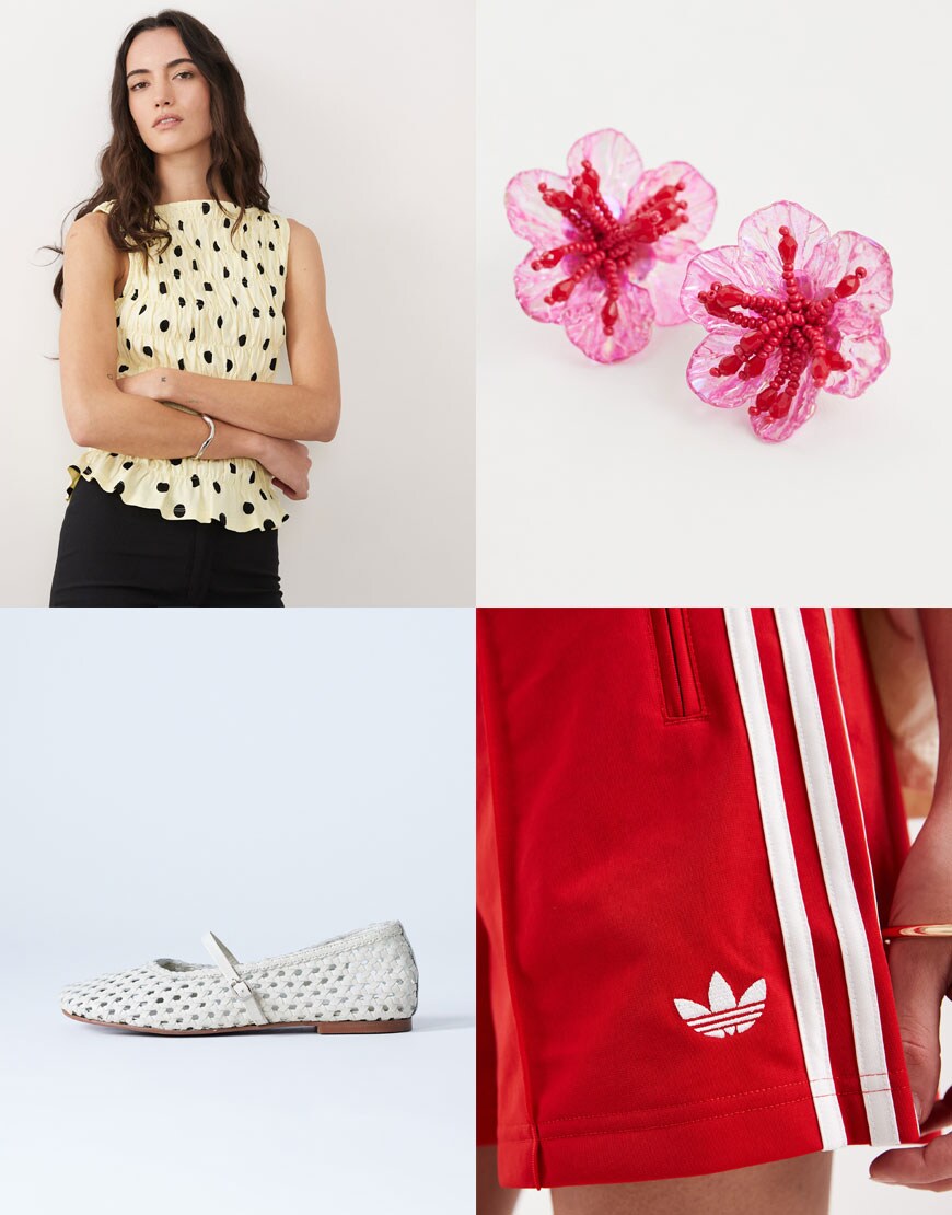 polka dot outfit collage|ASOS Style Feed