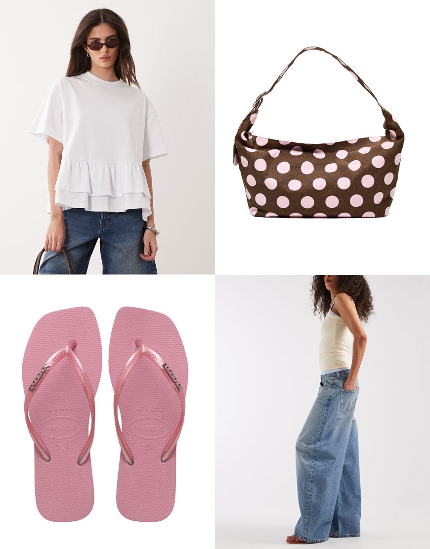polka dot outfit collage|ASOS Style Feed