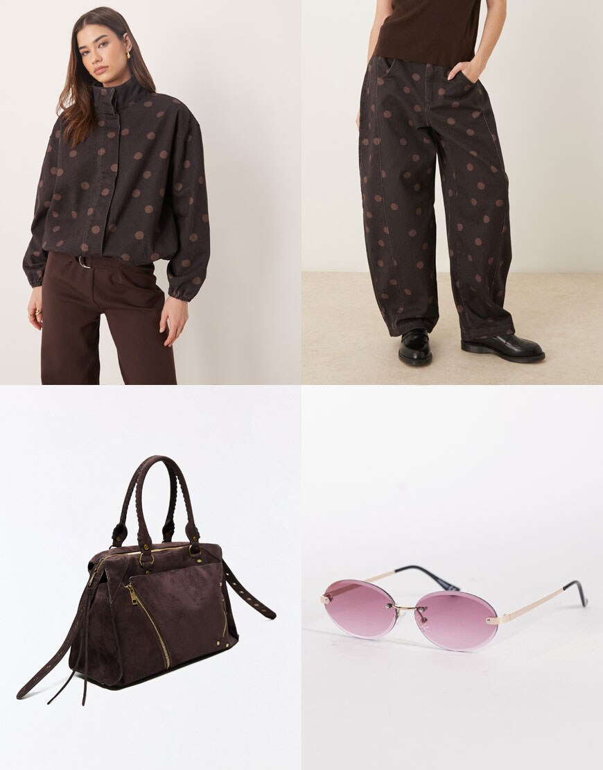 polka dot outfit collage|ASOS Style Feed