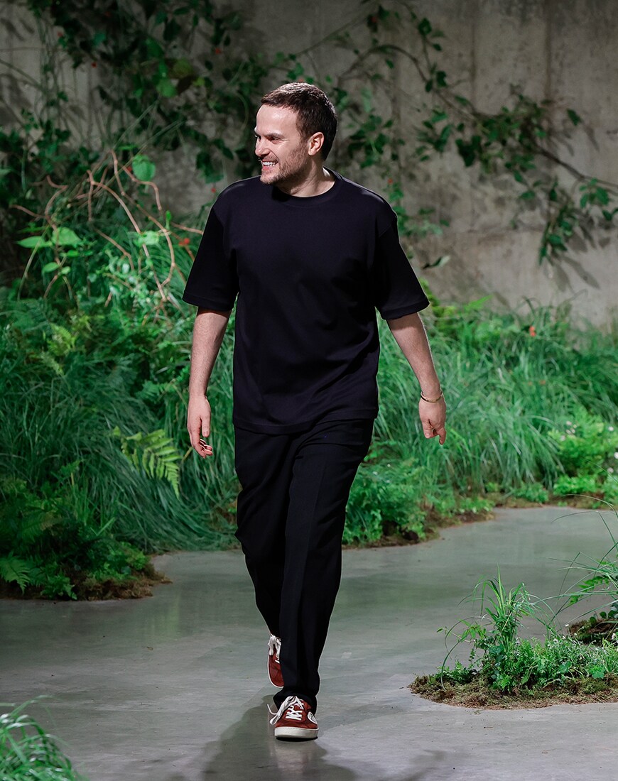 Sabato de Sarno walking on runway at Gucci show
