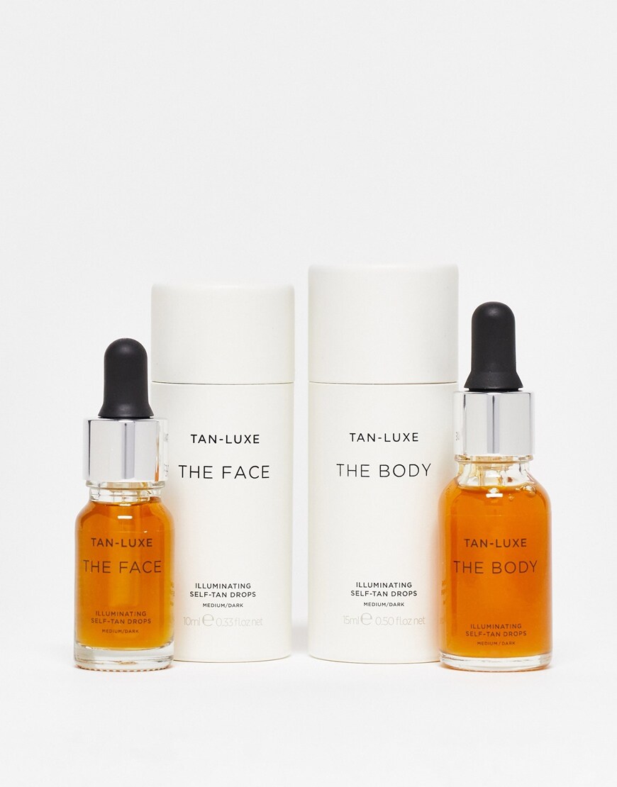 Tan Luxe x ASOS double tanning glow drops set