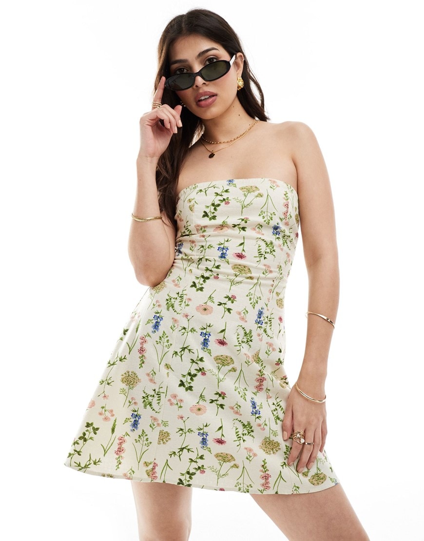 Bandeau linen sundress