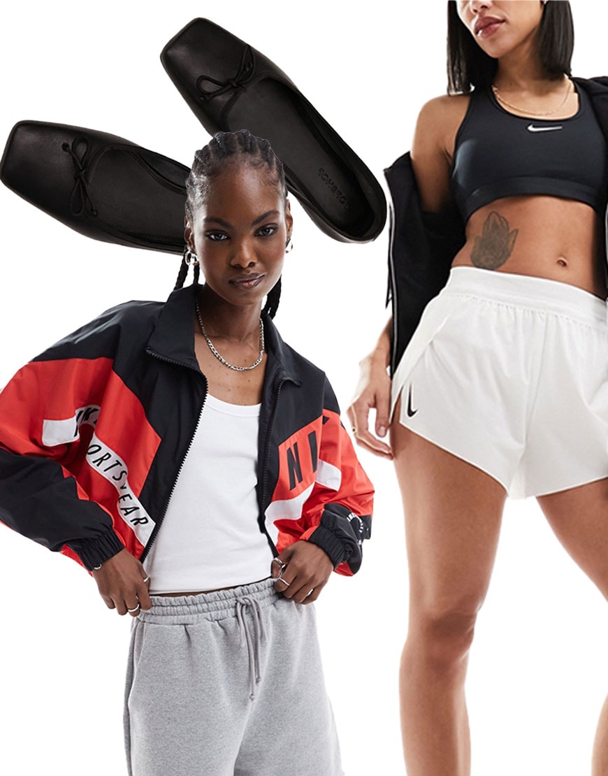 Track Jacket, Ballet Flats and Running Shorts | ASOS Style Feed