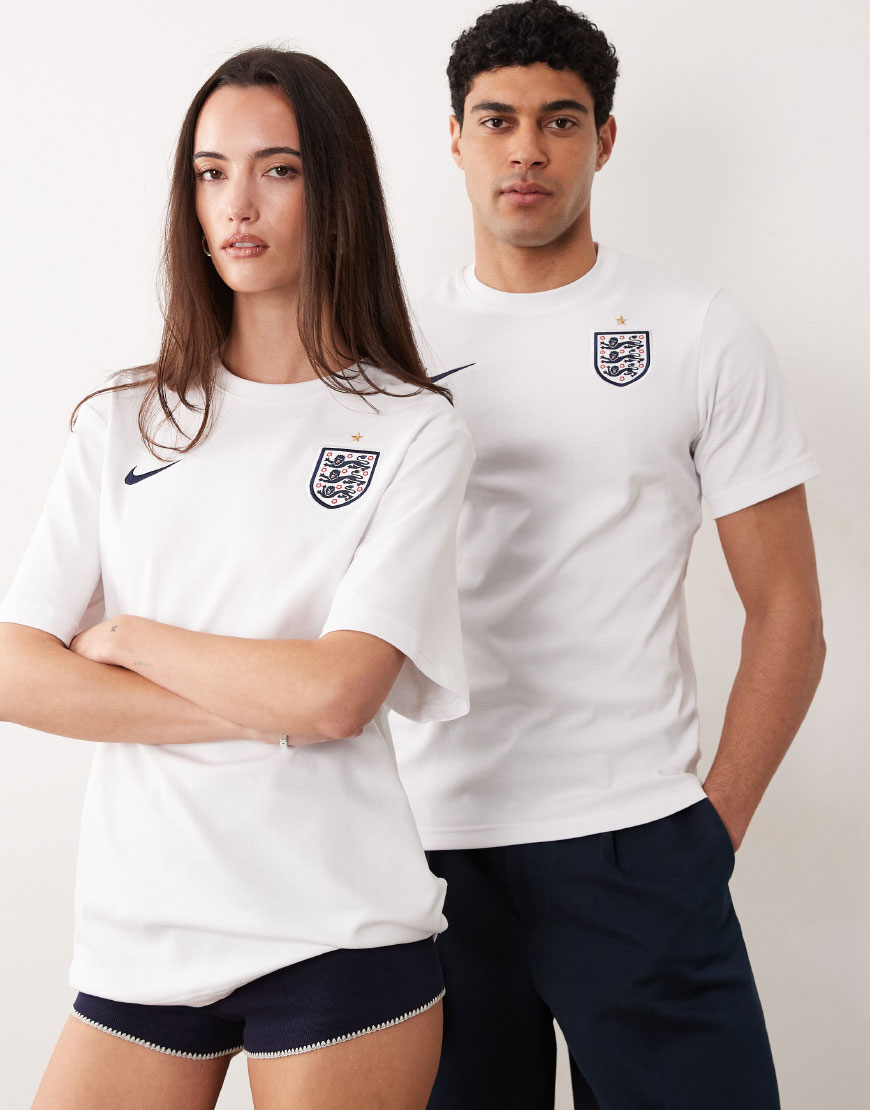 Nike England World Cup 26 Crest logo t-shirt in white| ASOS Style Feed