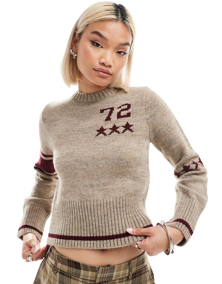 Basic Pleasure Mode euphoria teddy print knitted jumper | ASOS Style Feed