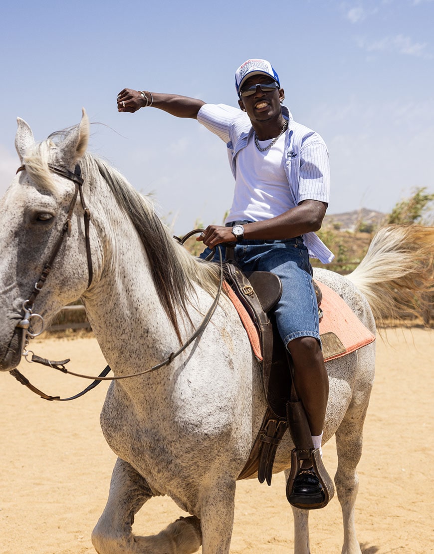 Kanaan riding a horse | ASOS Style Feed