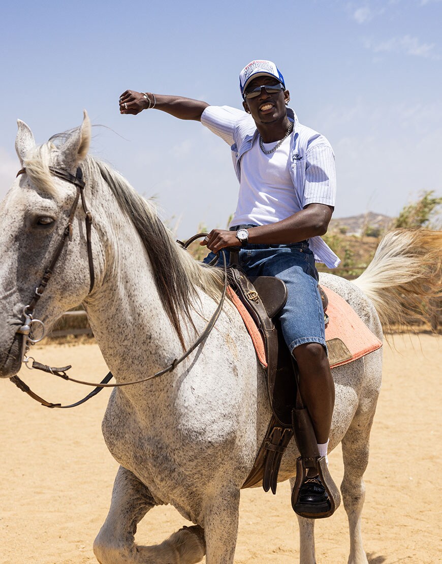 Kanaan riding a horse | ASOS Style Feed