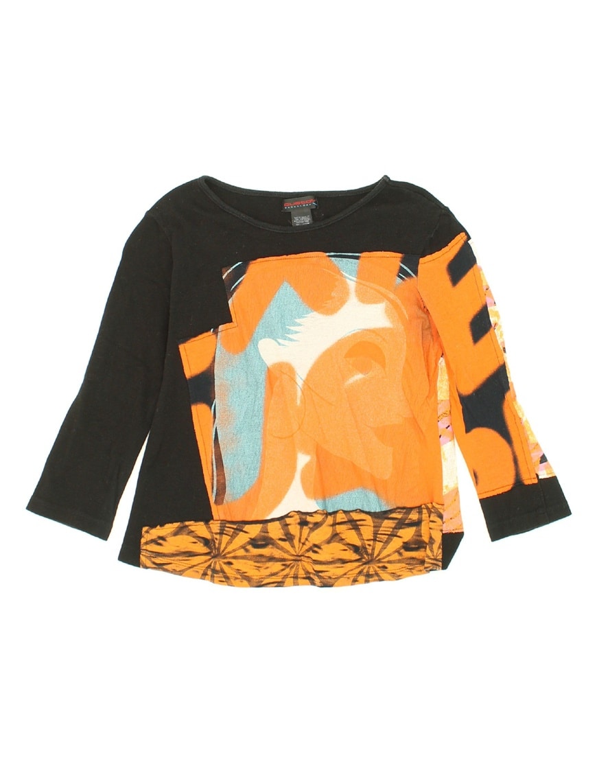 Vintage Custo Barcelona Size XS Patchwork Top Long Sleeve in Multicoloured | ASOS Style Feed
