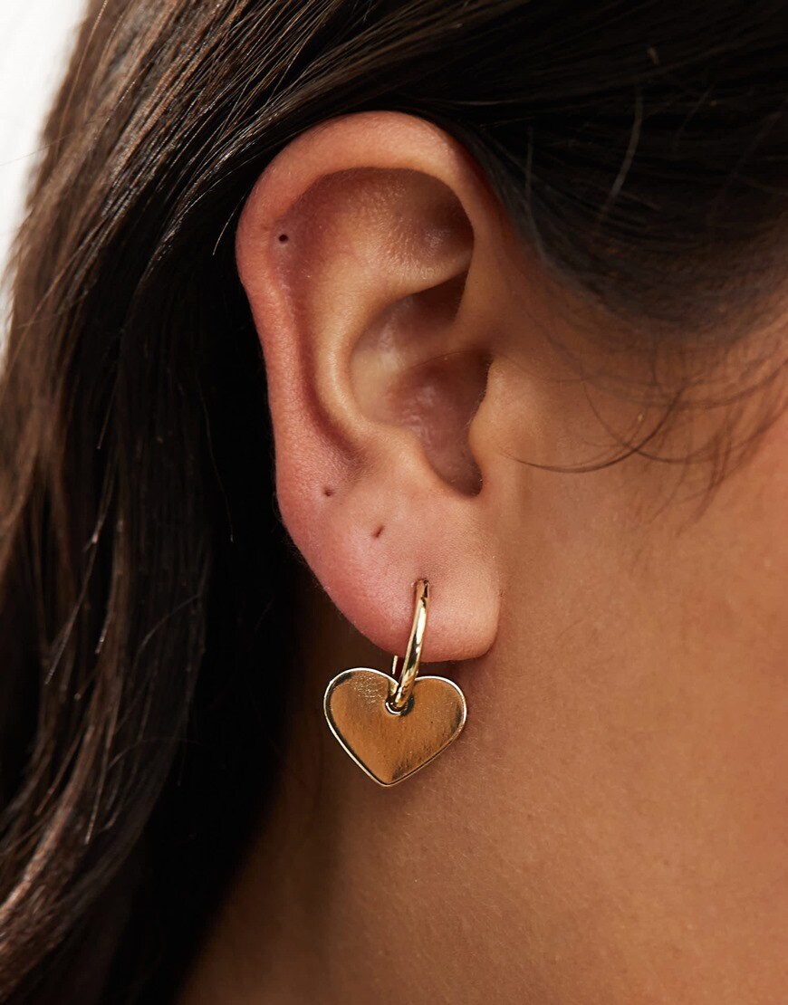 Heart hoop earring