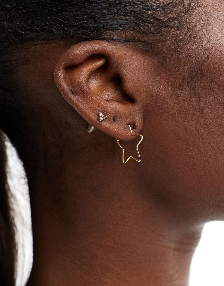 Star hoop earring
