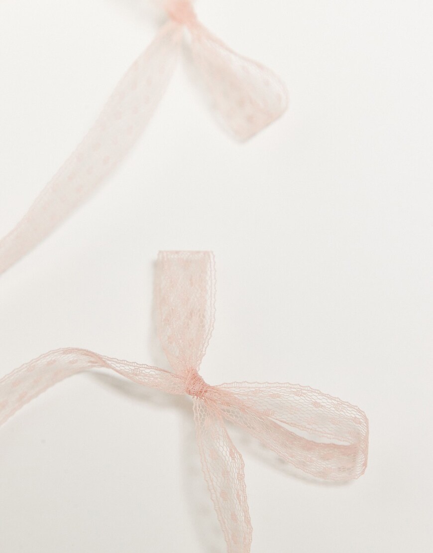 Pink ribbon bows