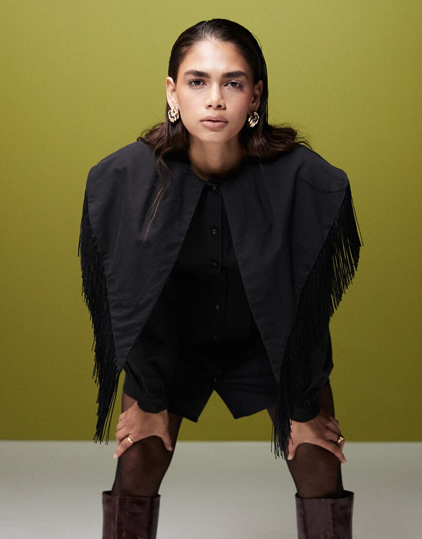 Tassle collar dress | ASOS Style Feed